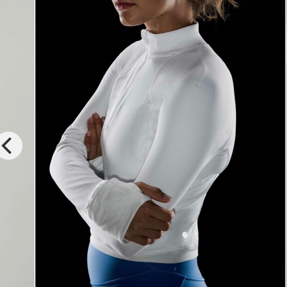 39. Lululemon Its Rulu Run Cropped Half-Zip White - Picture 3 of 5